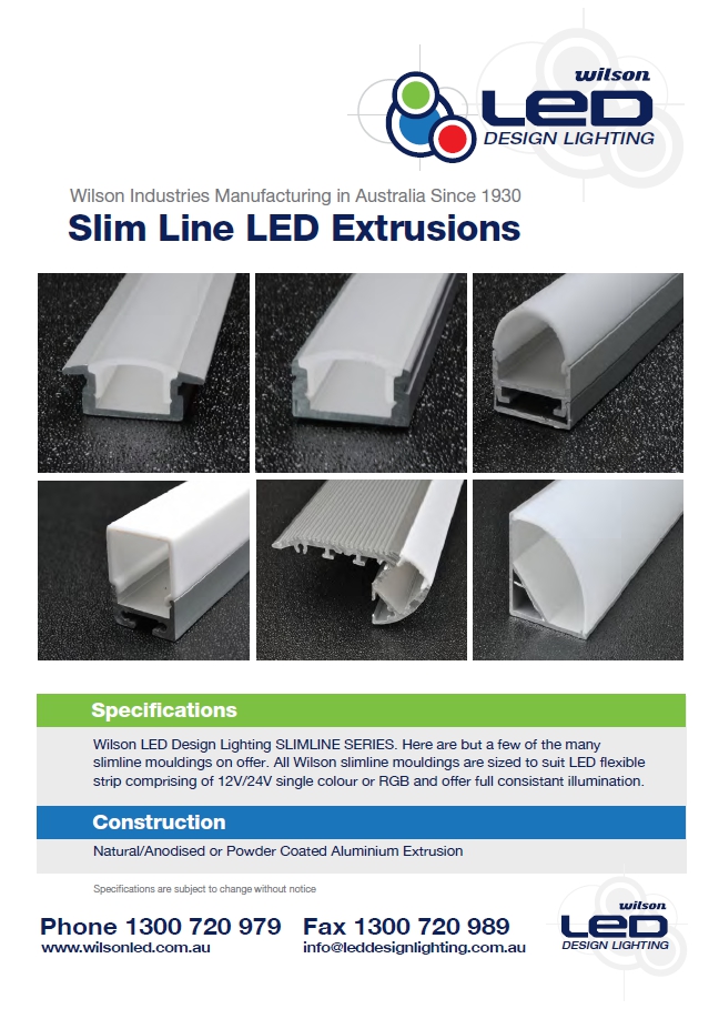 Wilson Slim Line Extrusions LED Brochure Image  | LED Brochures